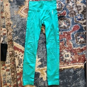 Aqua blue gymshark leggings with cutouts